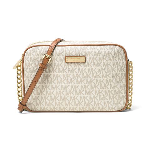 michael kors jet set crossbody beige|michael kors vanilla jet set.